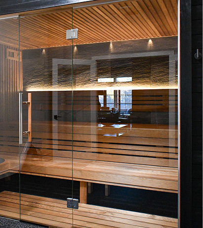 Glass sauna